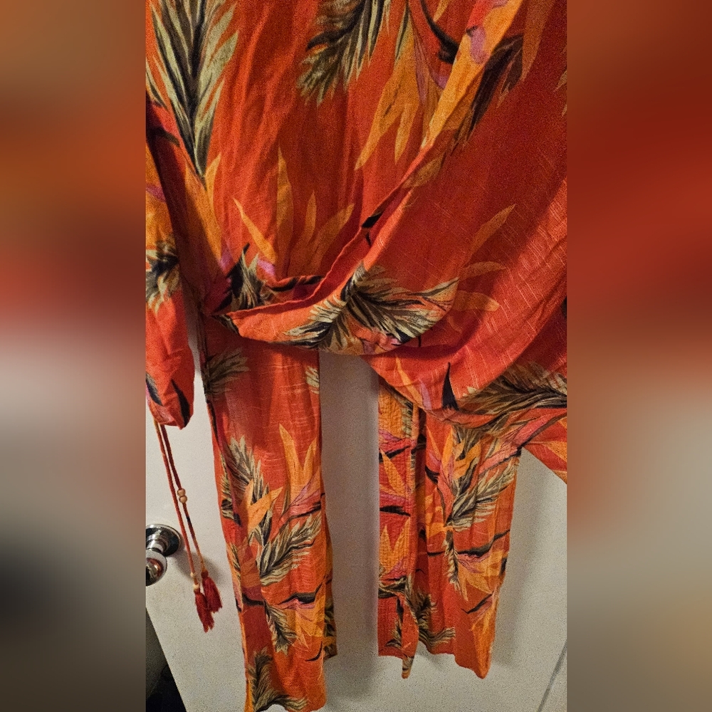 EUC! Intimately Free People - Read My Palm Kimono in Terracotta - Size M - Picture 4 of 9